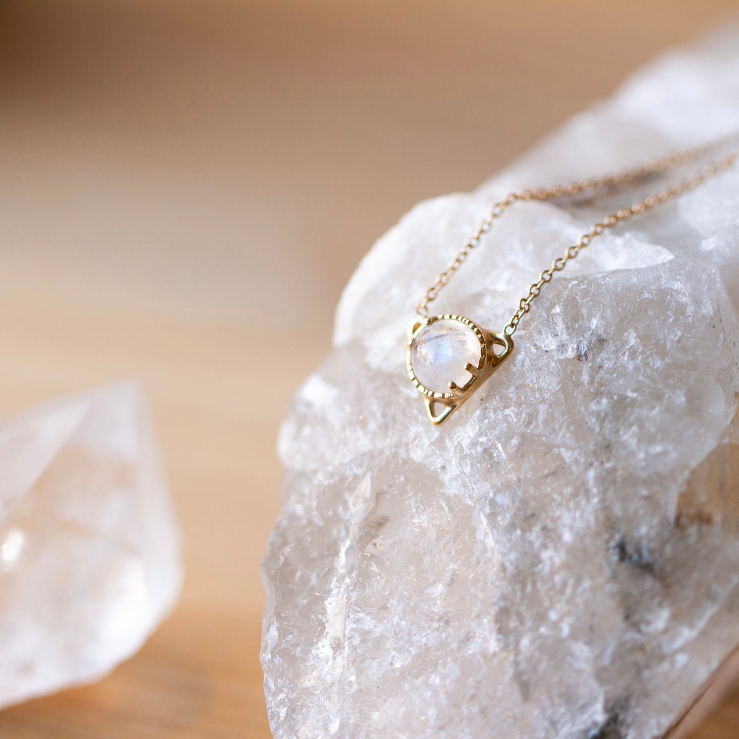Good Change Triangle Moonstone Necklace