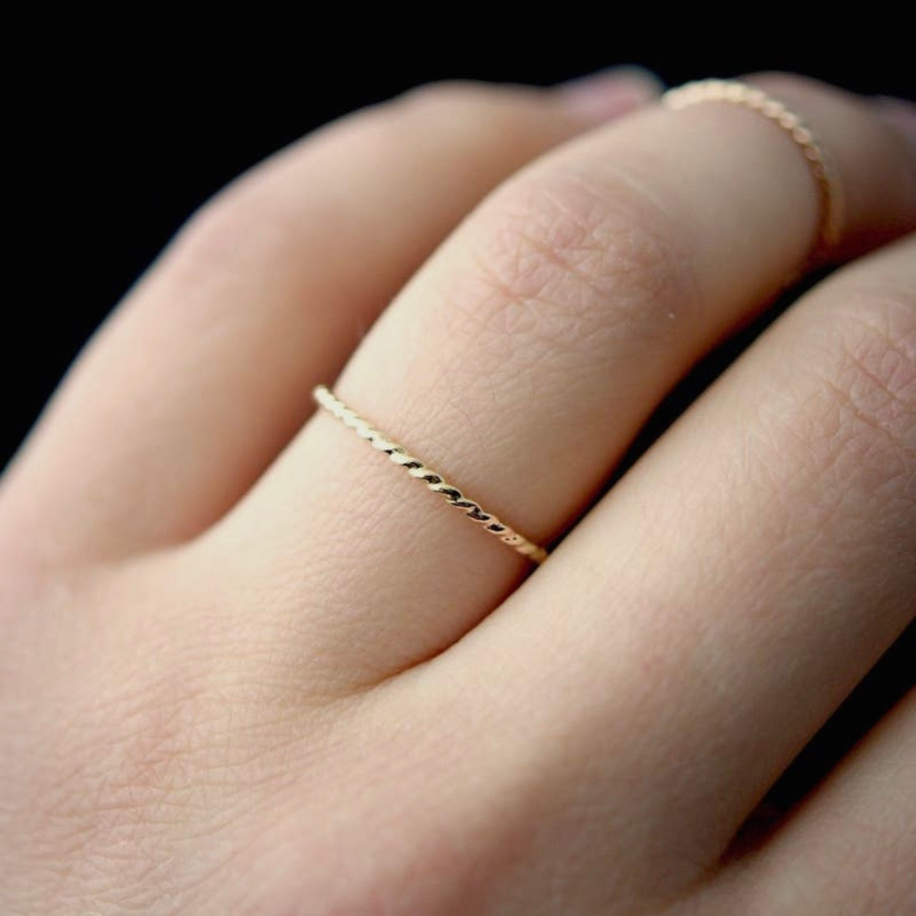 Thick Twist Stacking Ring