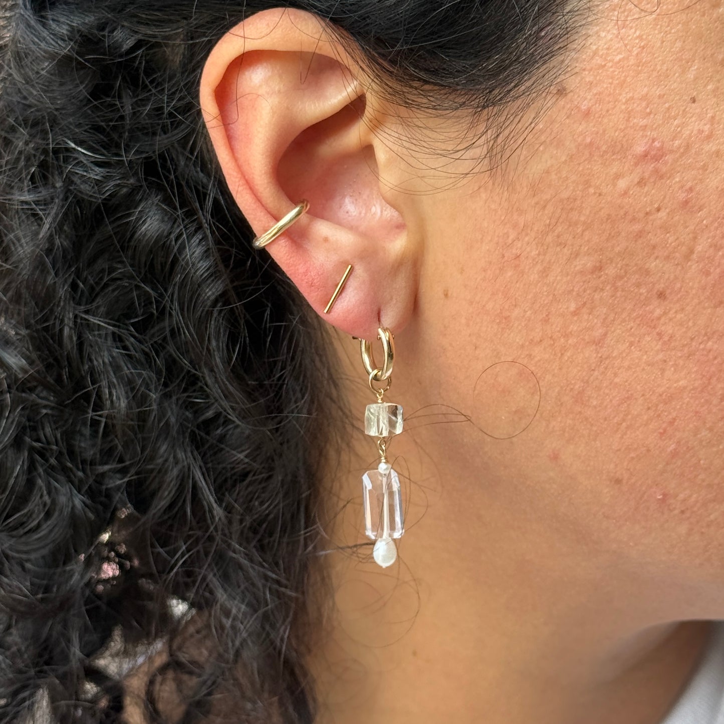 Twilight Dangle Huggie Earrings