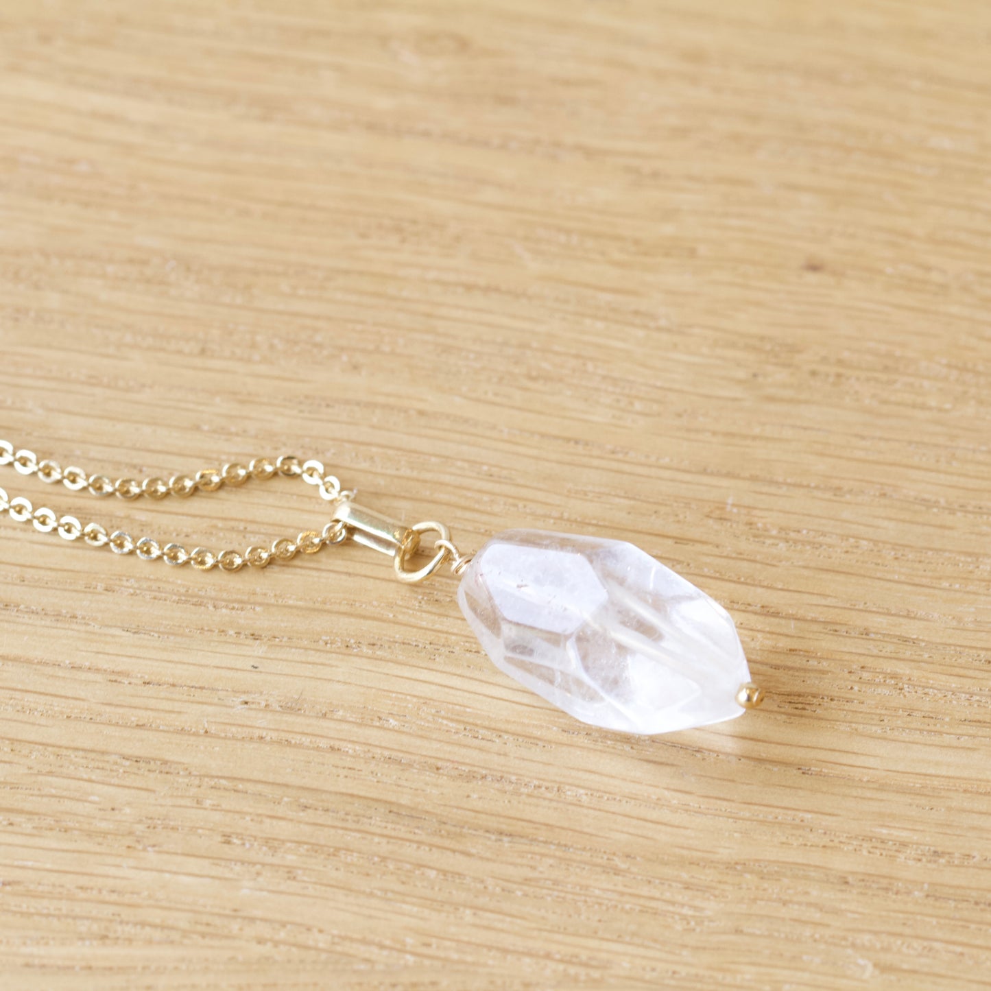 Crystal Quartz Drop Necklace