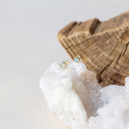 Aquamarine Studs