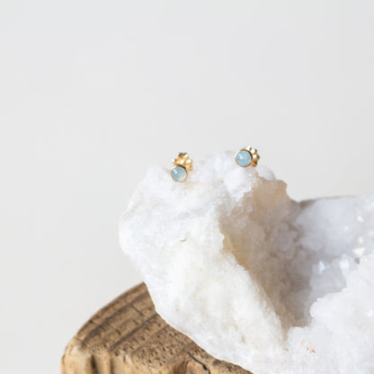 Aquamarine Studs