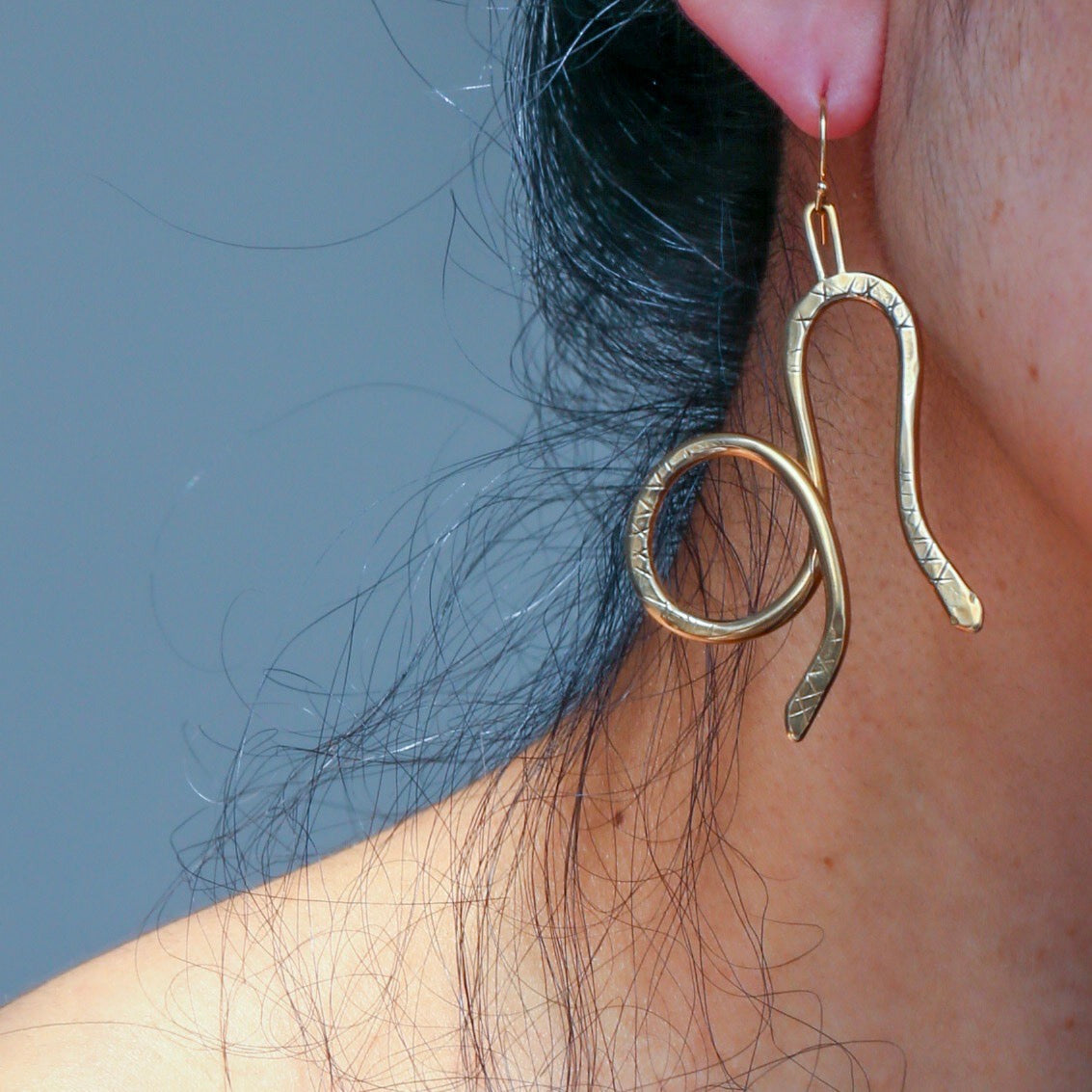 Mismatched Snake Earrings